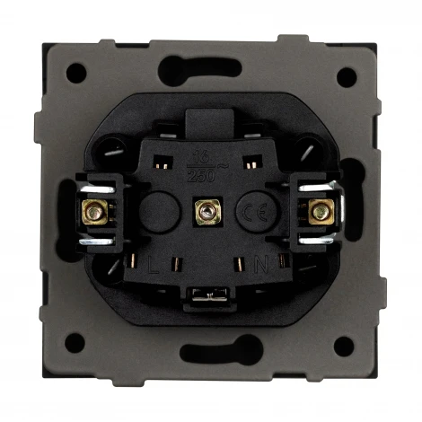 Механизм электрической розетки SCT-TENDO-MEU1-SFPL-BK (230V, 16A) (Arlight, Матовый черный) 054638