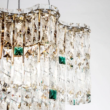 Подвесная люстра хрустальная Modelux MODELUX ML.2315.9 GD