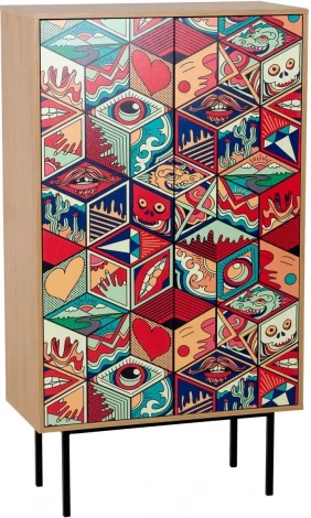 Шкаф 2-дверный Boho Color ОГОГО (арт.595620), (ЛДСП/Дуб Корбридж)