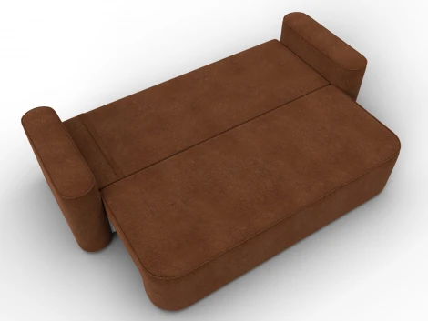 Диван прямой Лига-118 НПБ (ДСП,ЛДСП,Брус,Фанера,Велюр/Терракотовый) Лига Диванов 137080