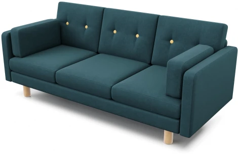 Диван Arsko прямой Ингвар Б велюр голубой