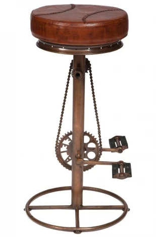 Стул барный Secret De Maison BIKE ( mod. 14524 ) коричневый (металл/кожа буйвола)