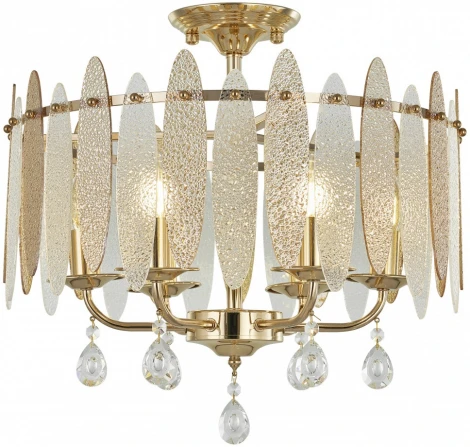 Потолочная люстра хрустальная на штанге Arte Milano Sorrento-4309 374309/6/80/470 GD (220V)