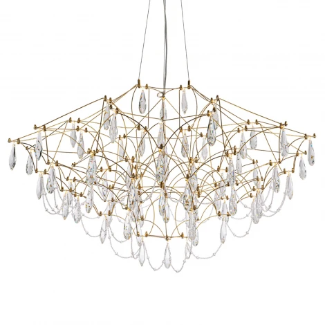 Подвесная люстра светодиодная хрустальная с пультом с регулировкой цветовой температуры Modelux MODELUX ML.5602.1000P BS