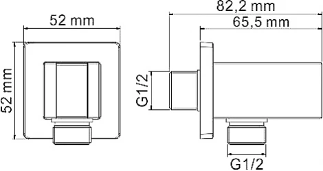 Шланговое подключение Wasserkraft Exter A109 с держателем для душа