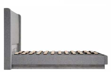 Кровать Tulip 160х200 с ПМ метрополитан грей / белая матовая 406291