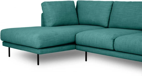 Диван Ricadi угловой ОГОГО (арт.727517), (Рогожка,Ткань/Бирюзовый)