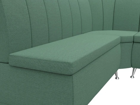 Диван кухонный угловой Кантри правый угол (Зеленый/Рогожка) Лига Диванов арт.123219