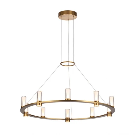 Подвесной светильник Odeon Light Defance 7144/70L античная бронза/акрил/металл IP20 LED 60W 3830Лм 3000K 180° 220V