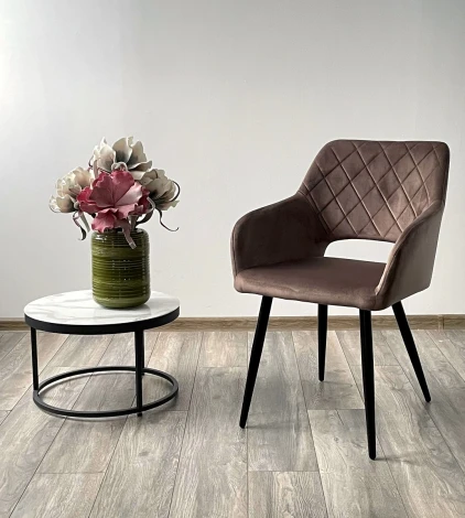 Стул ALLY BLUVEL-38 латте / черный каркас