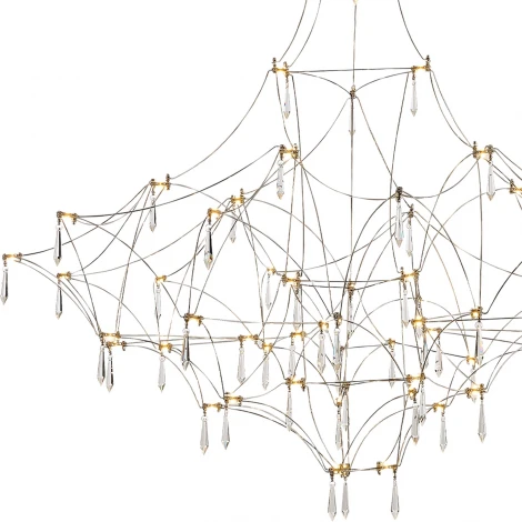 Подвесная люстра светодиодная ST Luce Gravetta SL6601.113.114 Хром/Прозрачный LED 114*0,5W 3000K