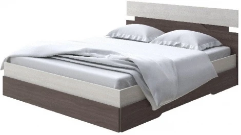 Без бренда Кровать Milton (ЛДСП Дуб Шамони светлый/Ясень Шимо Темный) 90x200