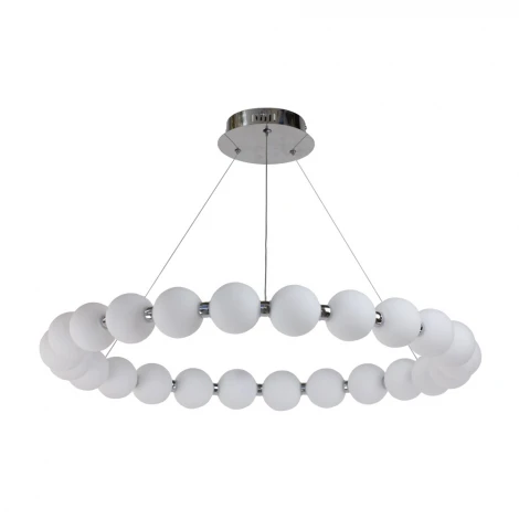 Подвесной светильник светодиодный AM Group PEARL PEARL-D800 CH (220V, на тросе, шар, бусы)