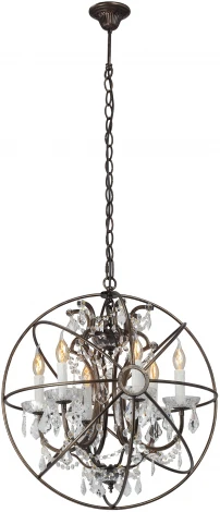 Подвесная люстра Vitaluce V5816-7/6, 6xE14 макс. 40Вт V5816-7/6 (220V, на цепи, подсвечник, свеча)