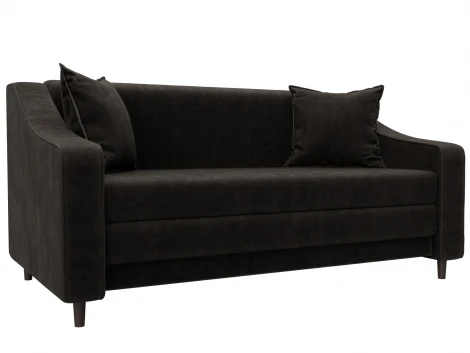 Диван прямой Лига-071 (ЛДСП,Брус,Фанера/Дерево/Велюр/Коричневый) Лига Диванов 129782