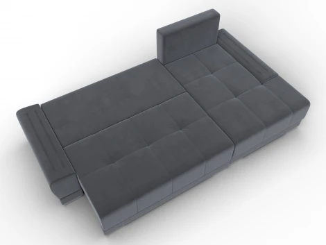 Диван угловой Лига-119 угол правый (ДСП,Брус,Фанера,ЛДС,Велюр/Серый) Лига Диванов 137092