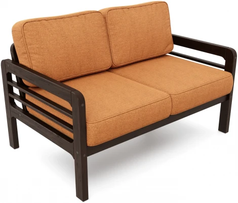 Диван Arsko прямой Бергер М венге рогожка оранжевая