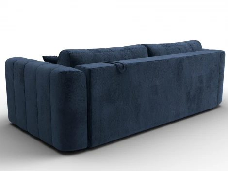 Диван прямой Лига-062 НПБ (ДСП,Фанера,ХДФ/Пластик/Велюр/Синий) Лига Диванов 130277