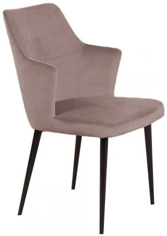 Стул с подлокотниками Top Concept Hunt, бархат пепельно-бежевый 25 / черный конус