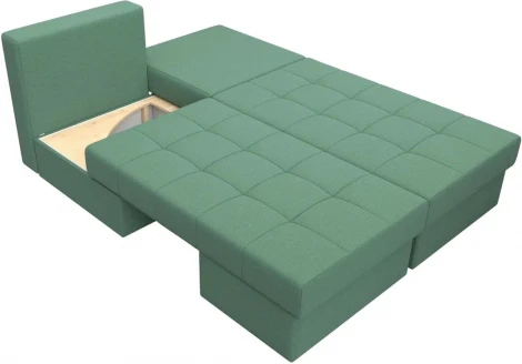 Диван трансформер Сплит (Зеленый/Рогожка) Лига Диванов арт.123387