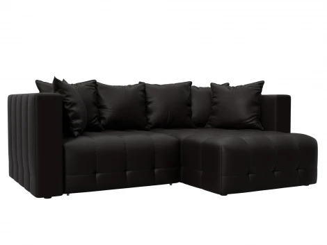 Диван угловой Лига-052 НПБ угол универсальный (ЛДСП,Брус,Фанера/Пластик/Экокожа/Коричневый) Лига Диванов 129911