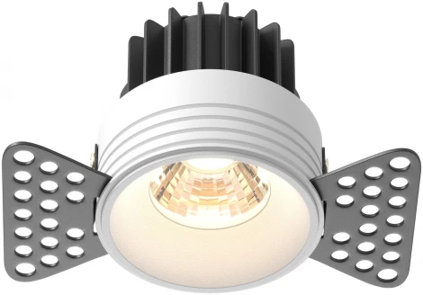 Встраиваемый светильник под гипсокартон Maytoni Round DL058-7W3K-TRS-W (LED, 220V, круглые)