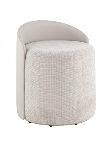 Пуф Тея спинка иск.кожа, сиденье шенилл светло-серый Stool Group УТ000042299