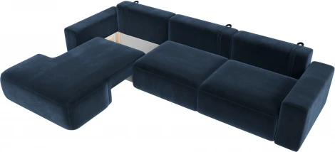 Диван угловой Лига-036 НПБ Классик Лонг левый угол Лига Диванов (Велюр) арт.127796L