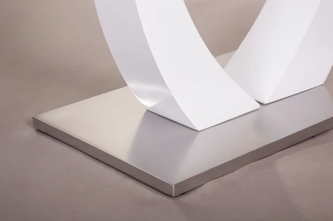 Стол раскладной Adams (120+30 см) закаленное стекло белый Top Concept 2001000000623