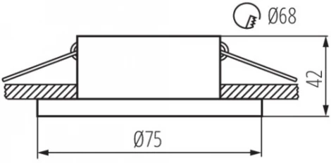 Встраиваемый точечный светильник без цоколя Kanlux SIMEN 29139 (12V, круглые)
