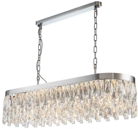 Подвесная люстра большая Indigo Anna V000387 (220V, хрусталь, на цепи)