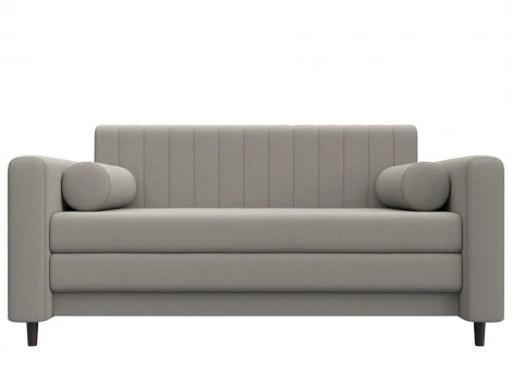 Диван прямой Лига-070 (ЛДСП,Брус,Фанера/Дерево/Рогожка/Бежевый) Лига Диванов 129645