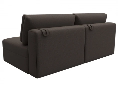 Диван прямой модульный Лига-060 НПБ (ЛДСП,Брус,Фанера/Пластик/Рогожка/Коричневый) Лига Диванов 129704