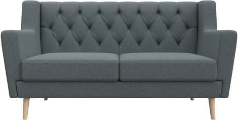 Диван кухонный прямой Брайтон 2 Люкс (Серый/Рогожка) Лига Диванов арт.122448