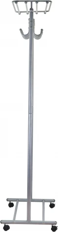Вешалка напольная на колесах М 9 металлик с крючками от фабрики Mebelik