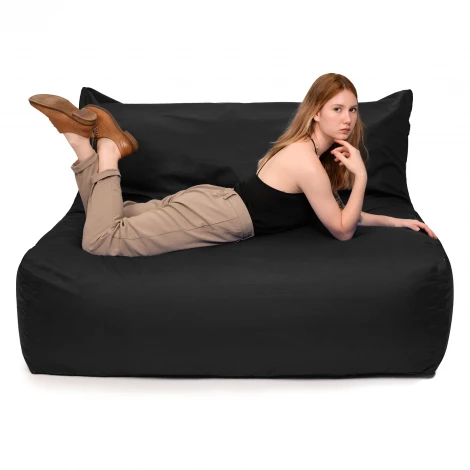 Бескаркасный диван Dreambag Модерн Черный (Экокожа, Классический) 4600921