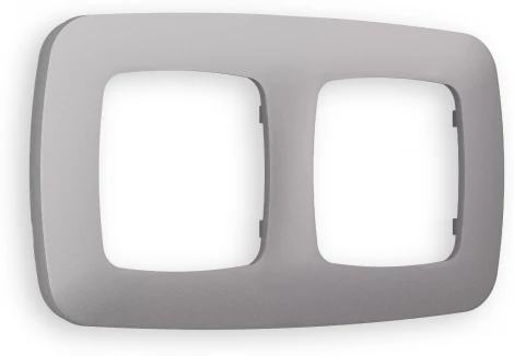 Рамка Ambrella Volt OMEGA Ecta (Сталь матовый) 2-ая OF140502