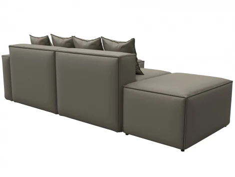 Диван угловой модульный Лига-063 угол правый (ДСП/Пластик/Экокожа/Бежевый) Лига Диванов 129788