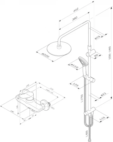 Душевой комплект AM.PM X-Joy F40885A24
