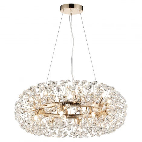 Подвесная люстра Lussole Loft Alaska LSP-8340 (220V, на тросе, шар, круглые, кольцо, IP21)