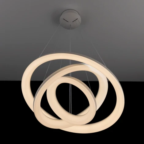 Подвесной светильник Wi-Fi ярусный светодиодный с пультом Юпитер Смарт CL730A150S (220V, умный дом - Алиса, Маруся, на тросе, кольцо)