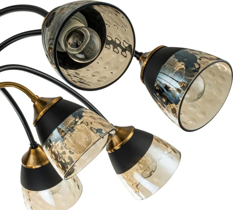 Потолочная люстра на штанге Escada Bouquet 1148/12P E27*40W Black/Brass (220V)