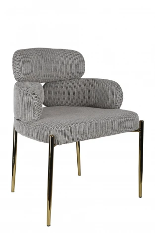 Стул обеденный IST-CASA Романи BS1450-WB, черно-белый/золото