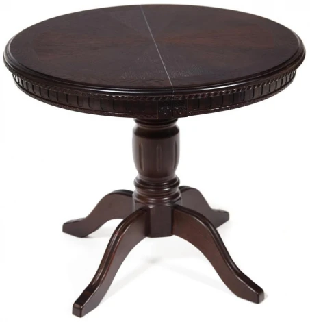 Стол STEFANO круглый бук, мдф, D90+30x77см, Tobacco Tetchair 14119