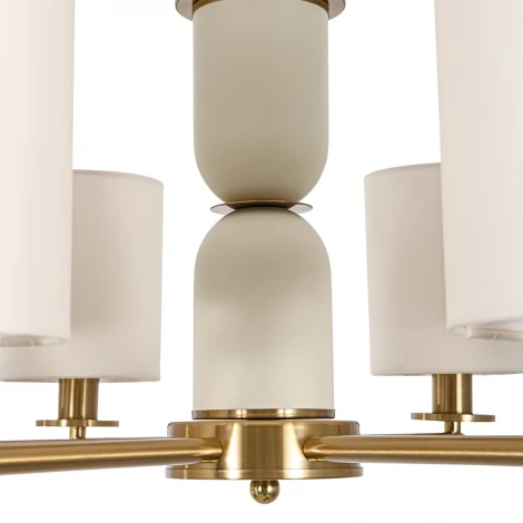 Подвесная люстра Lumion Eclate 8412/6 латунь/белый, металл/текстиль Е14 6*40W 220V