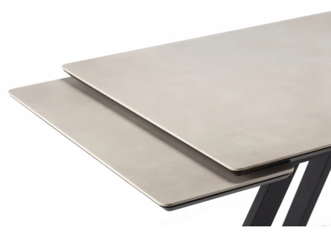 Кухонный стол Notta Вилли 120(180)х80 сarmen light grey / черный