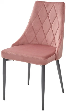 Обеденный стул M-City NEPAL BLUVEL-52 PINK/ серый каркас, велюр