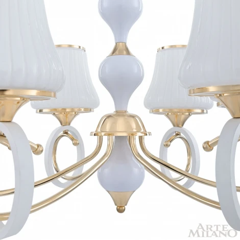 Подвесная люстра Arte Milano Florentia-2387 302387/6 Wh/Gd (220V, на цепи)