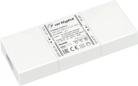 Блок питания ARV-SP-48012-FLAT-PFC (48V, 0.25A, 12W) (Arlight, IP20 Пластик, 5 лет) 052078