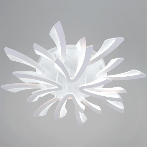 Потолочная люстра светодиодная на штанге с пультом с регулировкой цветовой температуры, яркости и с ночным режимом Reluce 59090-0.3-8+4 WH